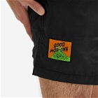 Good Morning Tapes Men's Mountain Logo Swim Shorts in Black
