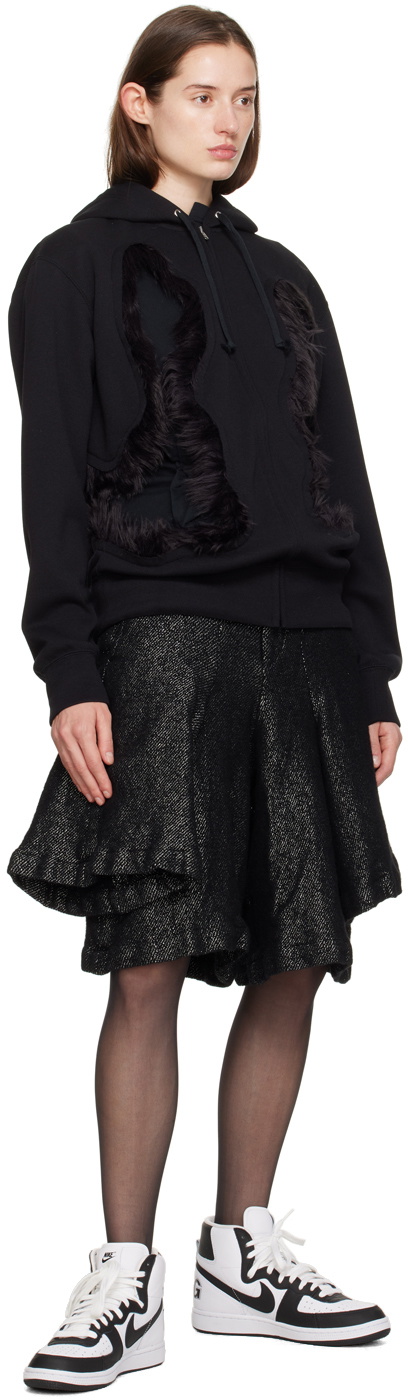 Comme des Garçons Homme Plus Black Cutout Hoodie