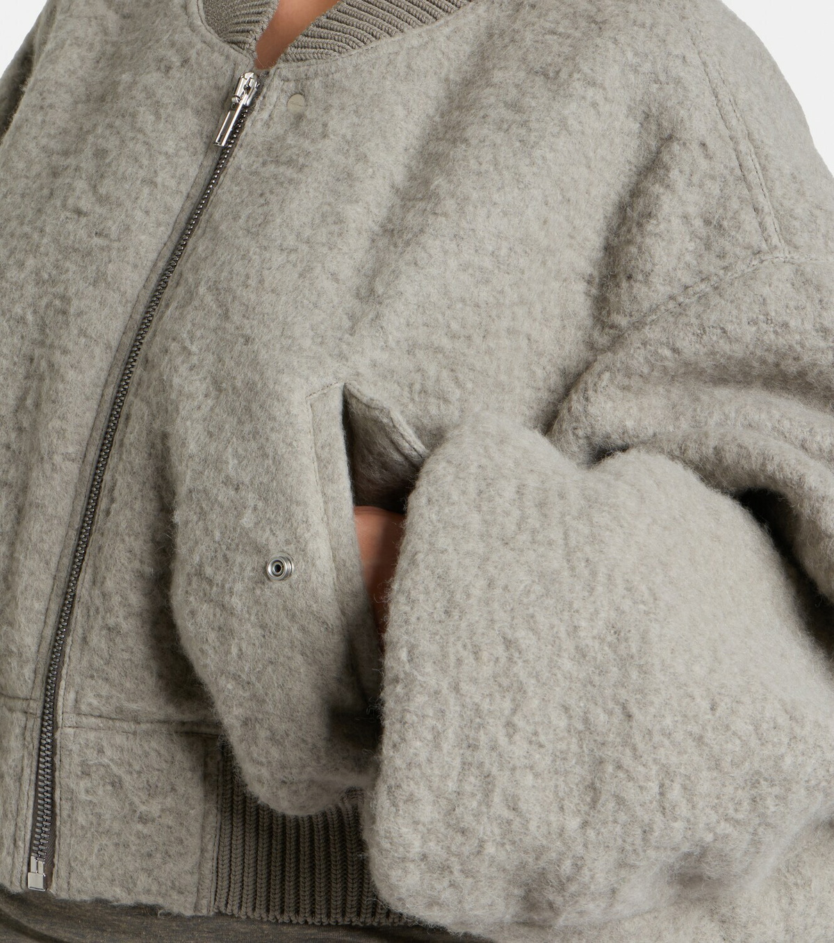 Rick Owens Secchia alpaca and wool-blend bomber jacket