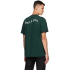 Museum of Peace and Quiet Green Wordmark Warped T-Shirt