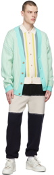King & Tuckfield Blue & Off-White Striped Cardigan