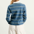SUNDAYFRUITMARKET Women's Sun Stripe Polo Top in Blue