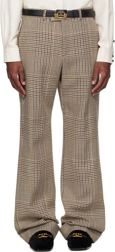 Photo: Valentino Beige Rolled Cuff Trousers