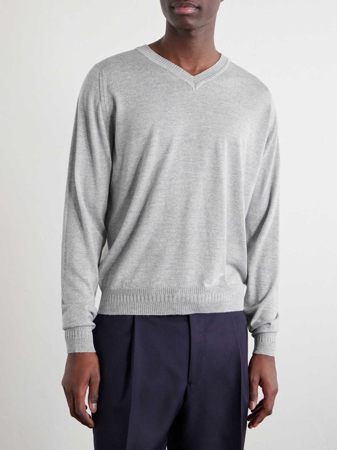 John Smedley - Bill Nighy Merino Wool Sweater - Gray