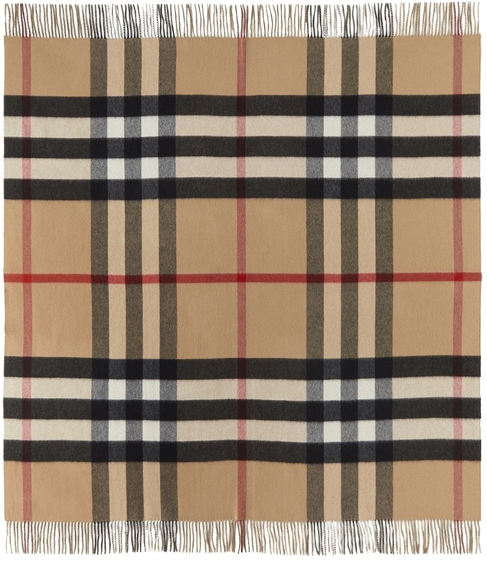 Photo: Burberry Beige Check Cashmere Blanket