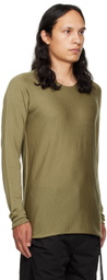 Label Under Construction Green Arched Crewneck Sweater