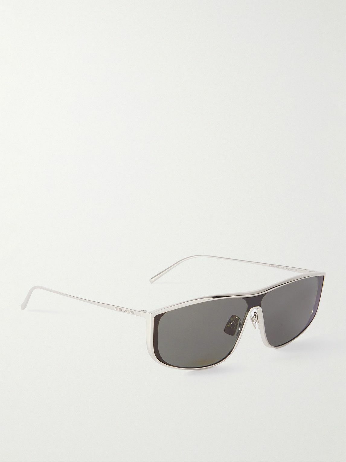 SAINT LAURENT - Luna Rectangular-Frame Silver-Tone