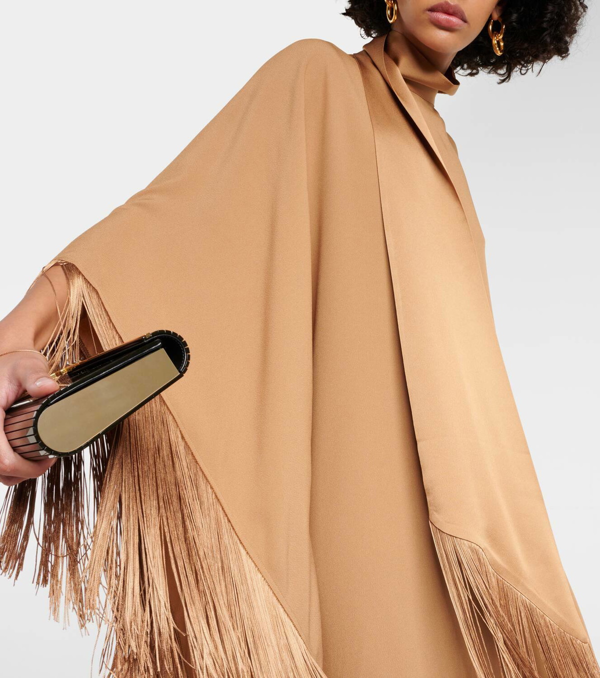 Taller Marmo Mrs Ross fringed crêpe kaftan Taller Marmo