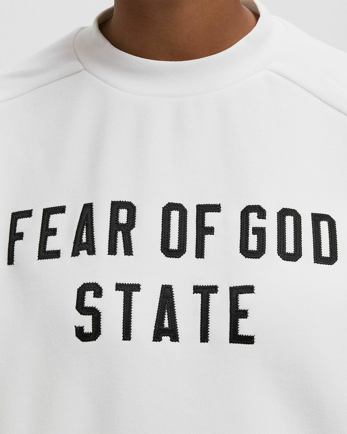 Fear of God Essentials FLEECE RAGLAN CREWNECK White Womens Sweatshirt