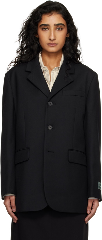 Photo: Dunst Black 3 Button Wool Blazer