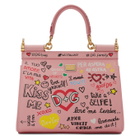 Dolce and Gabbana Pink Small Graffiti Miss Sicily Bag