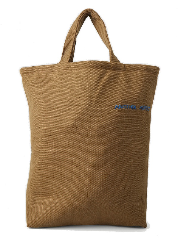 Photo: Logo Embroidered Tote Bag in Khaki