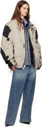 VETEMENTS Beige & Black Biker Parka Coat & Jackets Set