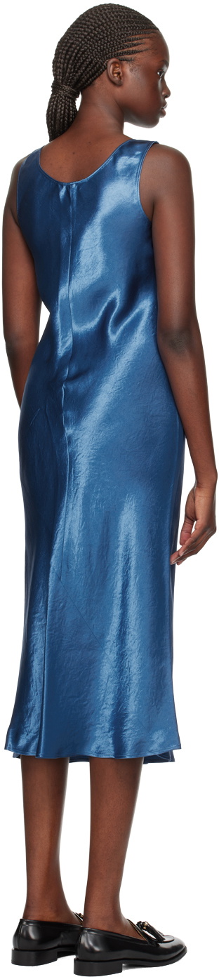 Max Mara Leisure Blue Talete Midi Dress