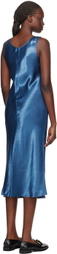 Max Mara Leisure Blue Talete Midi Dress