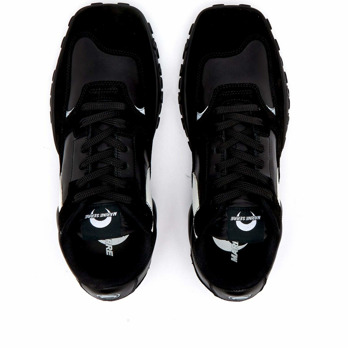 Marine Serre｜SNEAKERS (MFW007ACLEA0009 BK99) Marine Serre Women's Moonwalk Sneakers in Black Marine Serre