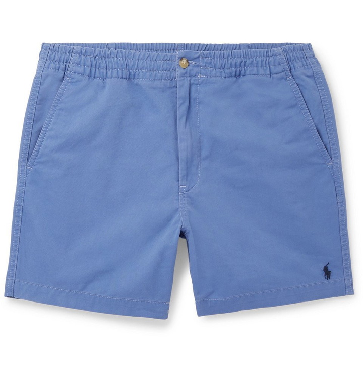 Photo: Polo Ralph Lauren - Washed Cotton-Blend Twill Shorts - Blue