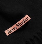 Acne Studios - Oversized Fringed Wool Scarf - Black