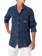 MC2 Saint Barth Man Linen Denim Delave Shirt Greg