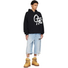 Off-White Black Spray Logo Loose Hoodie