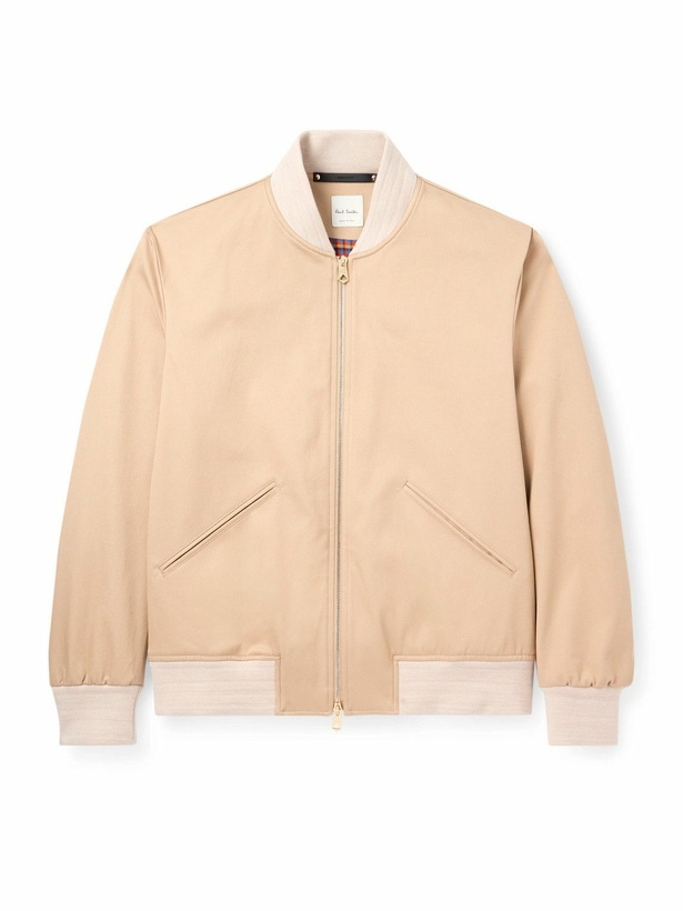 Photo: Paul Smith - Cotton-Blend Twill Bomber Jacket - Neutrals