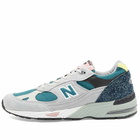 New Balance Men's M991PSG - Made in England Sneakers in Grey/Teal