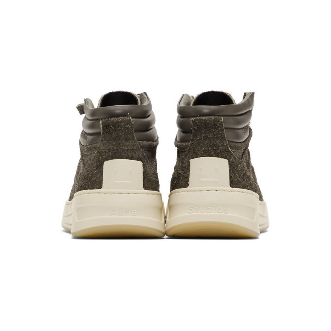 Acne Studios Grey Bartos Hairy Sneakers Acne Studios