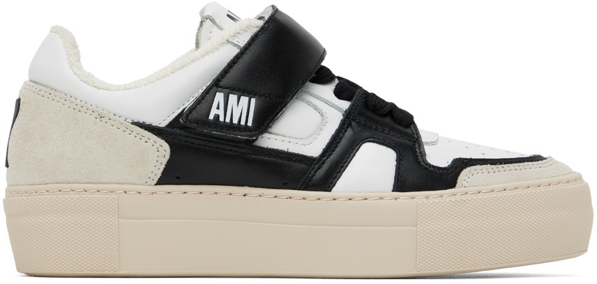AMI Paris Black & White ADC Low Top Sneakers AMI