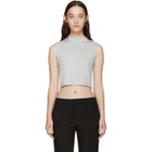 Nomia Grey Ribbed Sleeveless T-Shirt