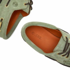END. x Timberland Men's Authentic 3 Eye Boat Shoe in Light Green Suede