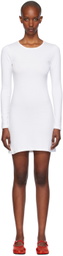 Gil Rodriguez White Long Sleeve Bellevue Minidress