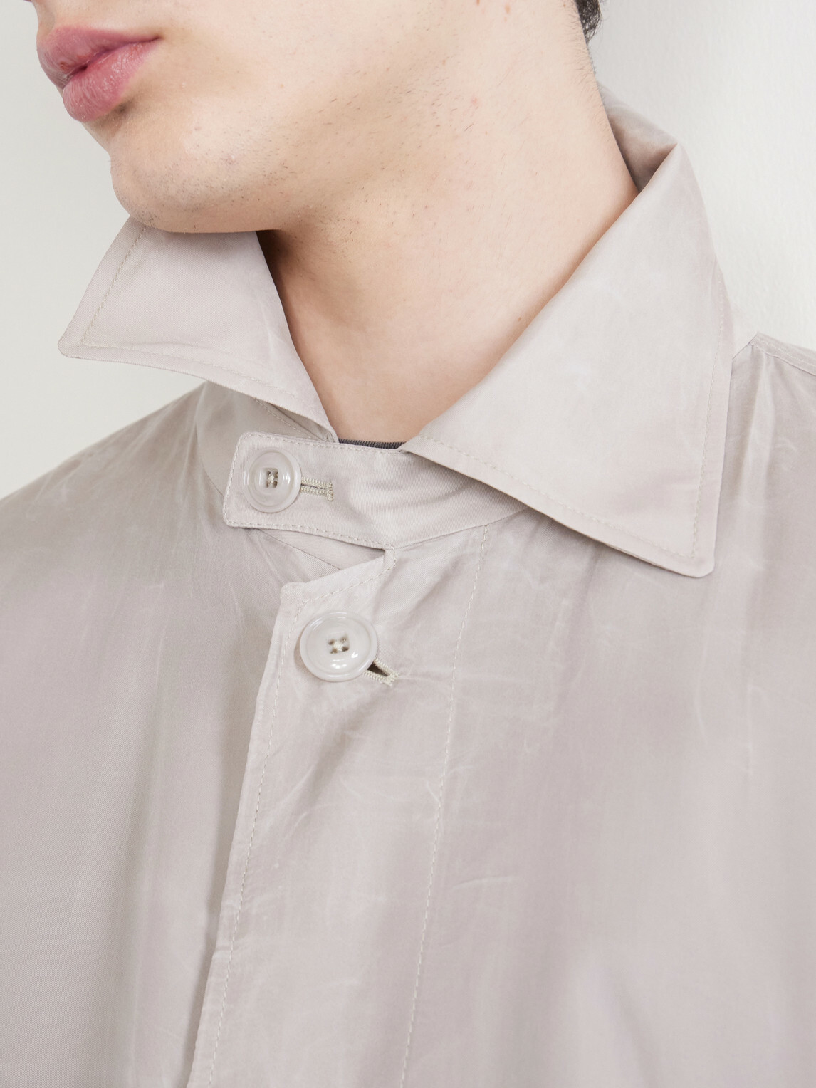 Our Legacy - Cloak Waxed-Twill Trench Coat - Gray