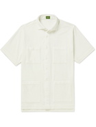 Sid Mashburn - Marquez Spread-Collar Cotton-Blend Terry Shirt - White