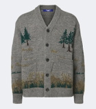 Junya Watanabe Intarsia wool and mohair-blend cardigan