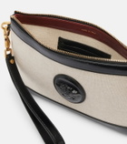 Versace Rivière leather-trimmed canvas pouch