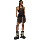 Rick Owens Brown Rick S Boxers Leather Shorts