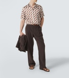 Frescobol Carioca Roberto printed silk bowling shirt