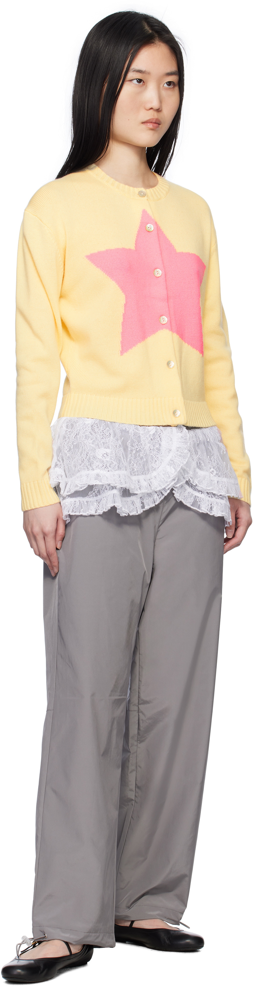 Sandy Liang Gray Rodez Trousers