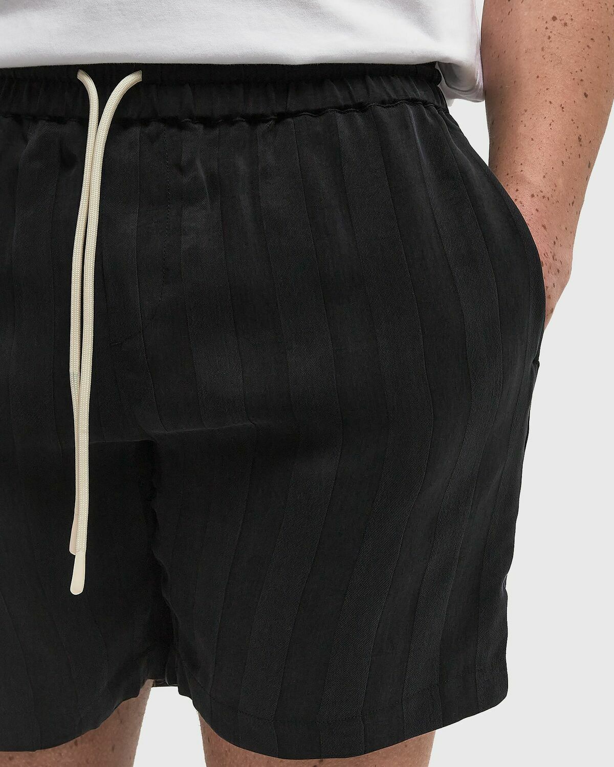 Portuguese Flannel Cupro Shorts Black Mens Casual Short