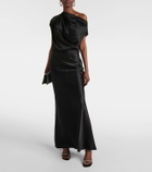 The Sei Draped one-shoulder silk top