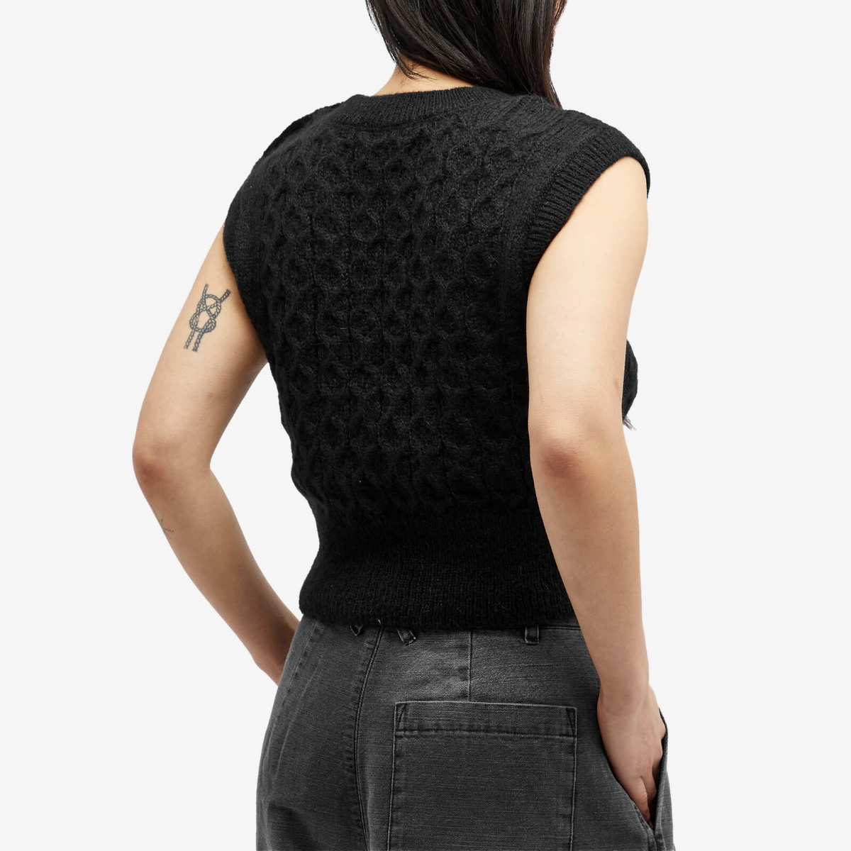 YMC Women's Farrow Knitted vest in Black
