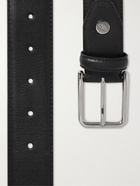 BRIONI - 3.5cm Reversible Leather Belt - Black