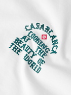 Casablanca - Looking at the Beauty of the World Logo-Print Organic Cotton-Jersey T-Shirt - White