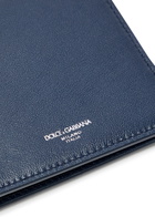 Dolce & Gabbana Logo Grained Leather Wallet - Navy - One Size