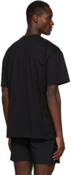 MSGM Black Embroidered Logo T-Shirt