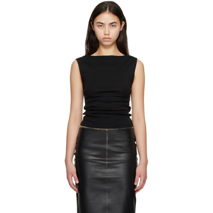 Photo: St. Agni Black Organic Cotton Ballerina Tank Top