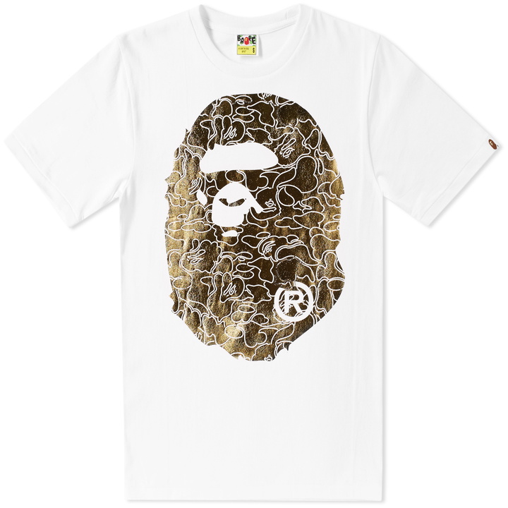 Photo: A Bathing Ape Foil Neon Camo Big Ape Head Tee