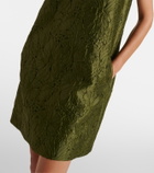 'S Max Mara Embellished floral jacquard minidress