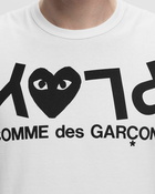 Comme Des Garçons Play T Shirt Logo Print Knit White - Mens - Shortsleeves