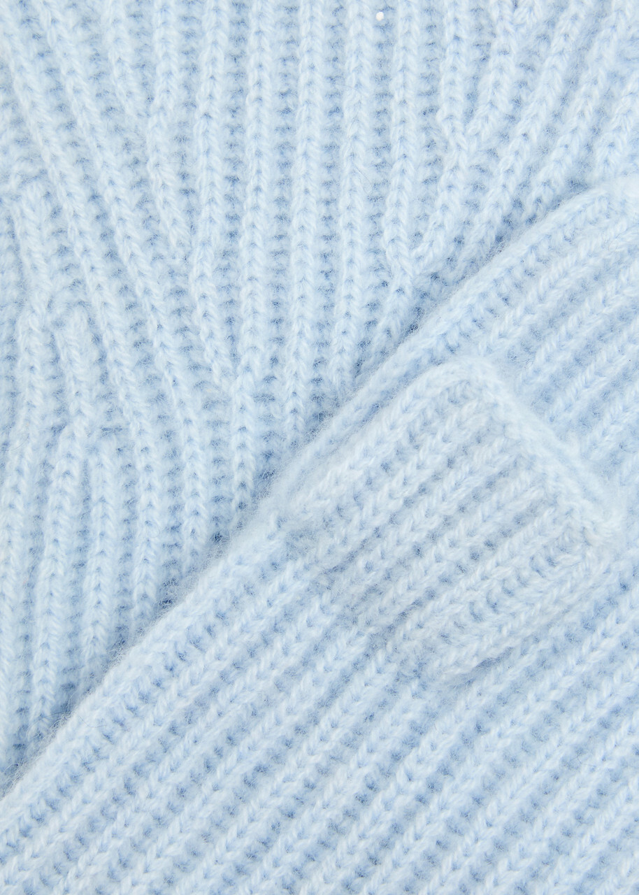 Loop Cashmere Fingerless Cashmere Mittens - Light Blue - One Size